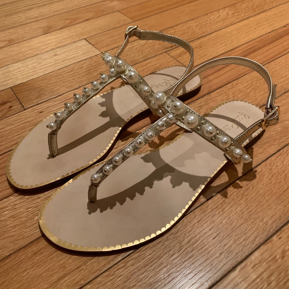 LIlLY PULITZER MOIRA PEARL SANDALS